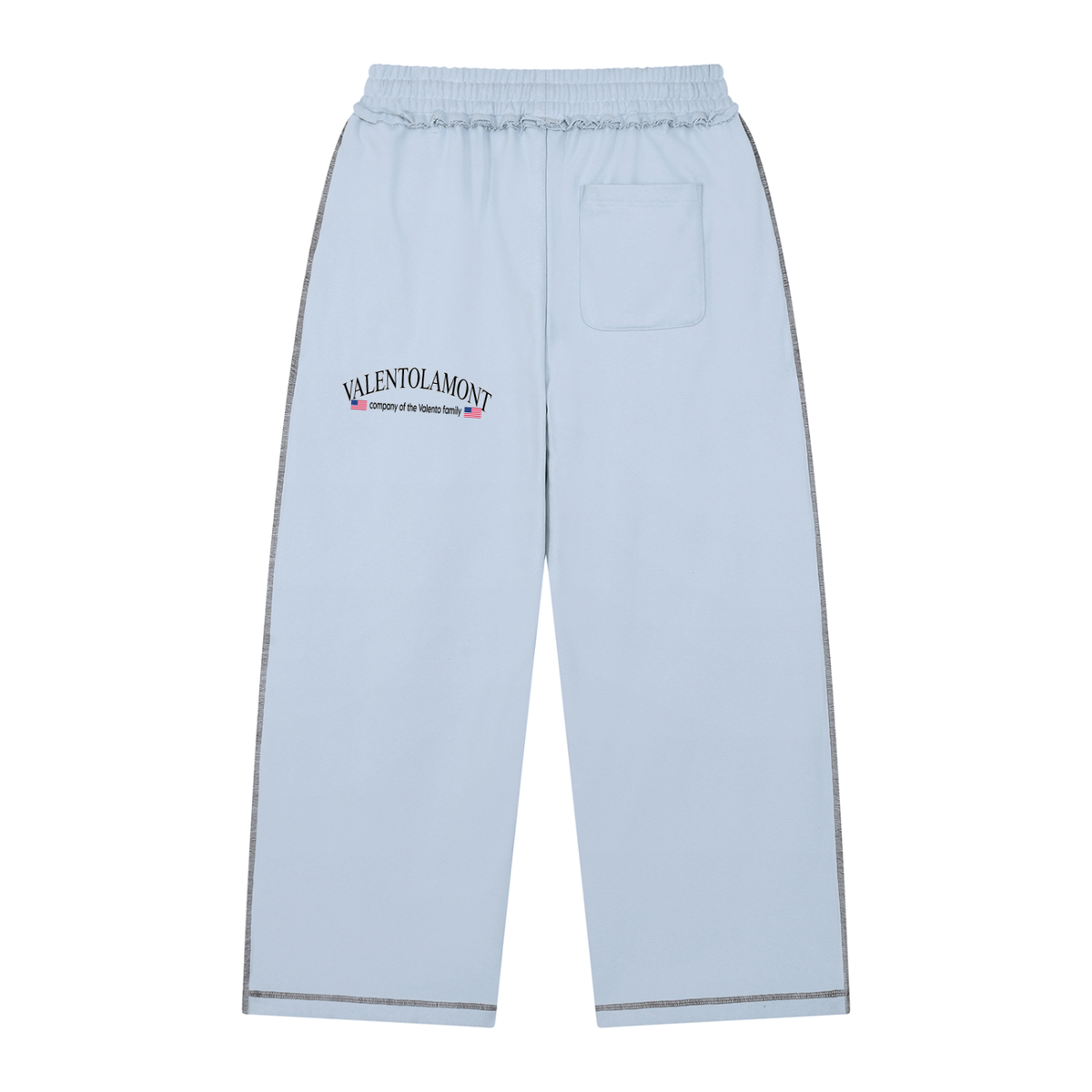 V Raw Edge Topstitch Sweatpants