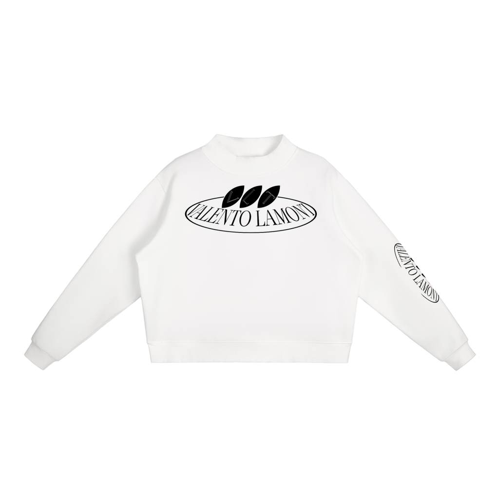 Essential Fleece Mock-Neck Crew Sweatshirt