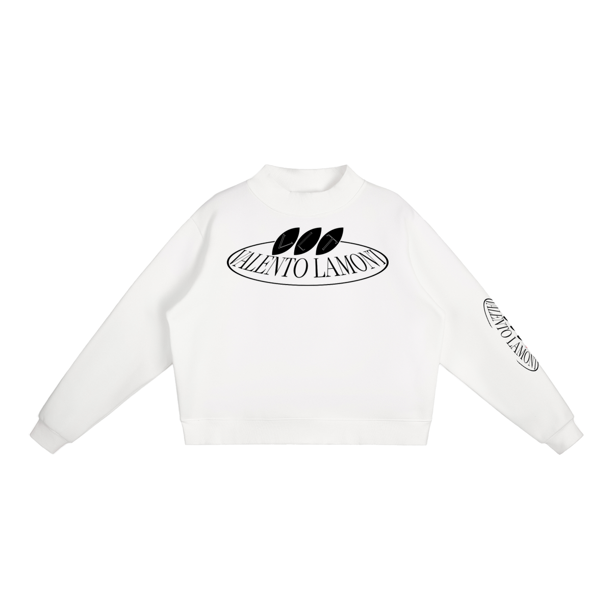 Essential Fleece Mock-Neck Crew Sweatshirt