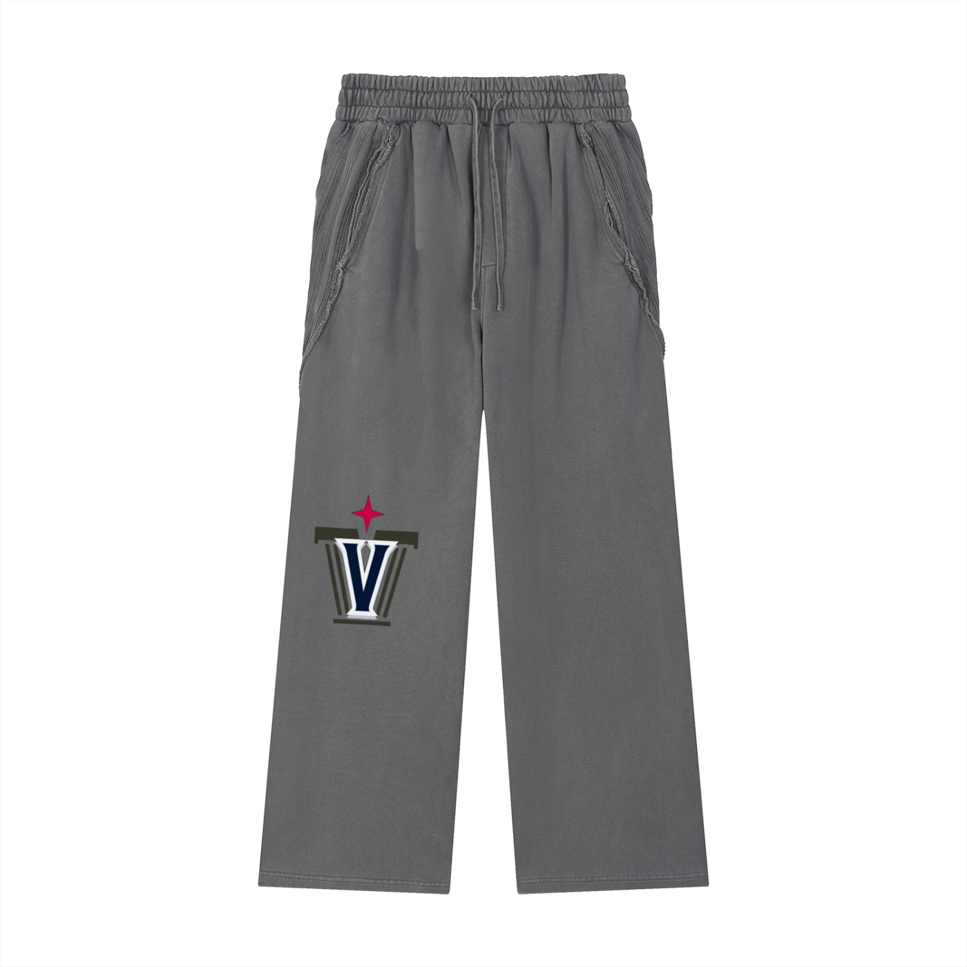 Snow Washed Tape Raw Edge Sweatpants