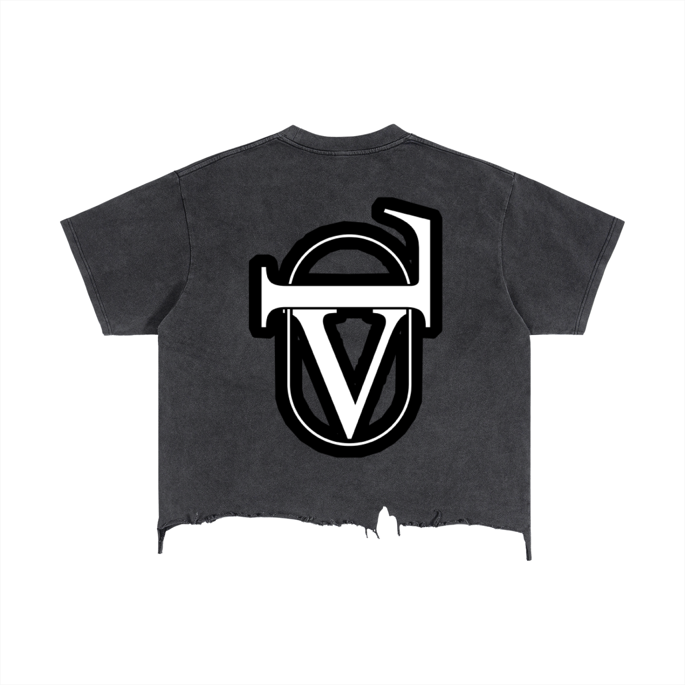 Vintage Wash Boxy Distressed Hem T-Shirt