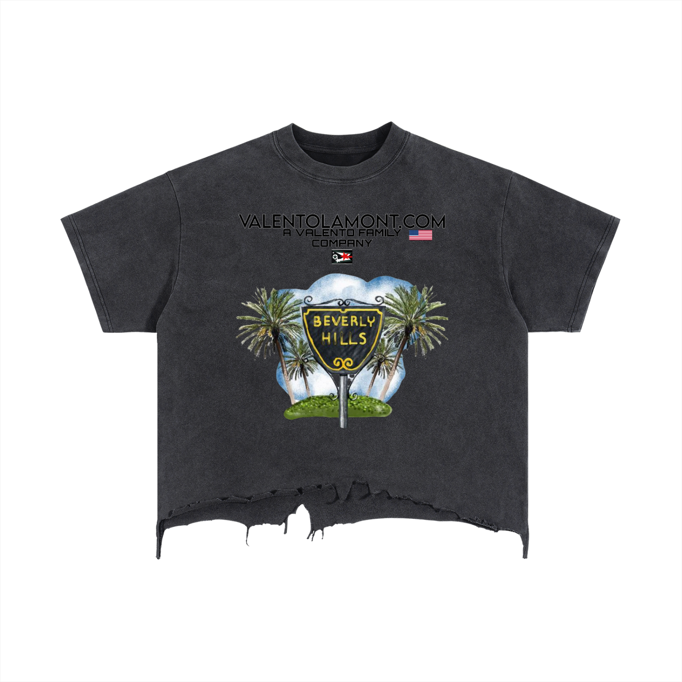 Vintage Wash Boxy Distressed Hem T-Shirt