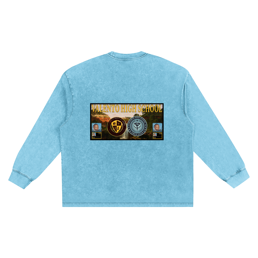 Snow Washed Oversize Long Sleeve T-shirt