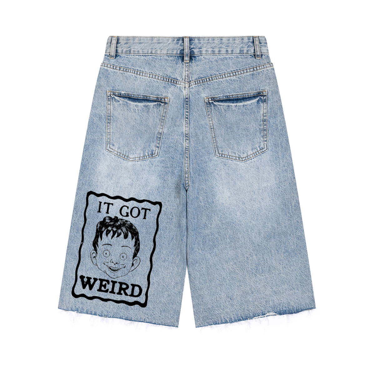 LAMONT Vintage Wide Leg Denim Shorts