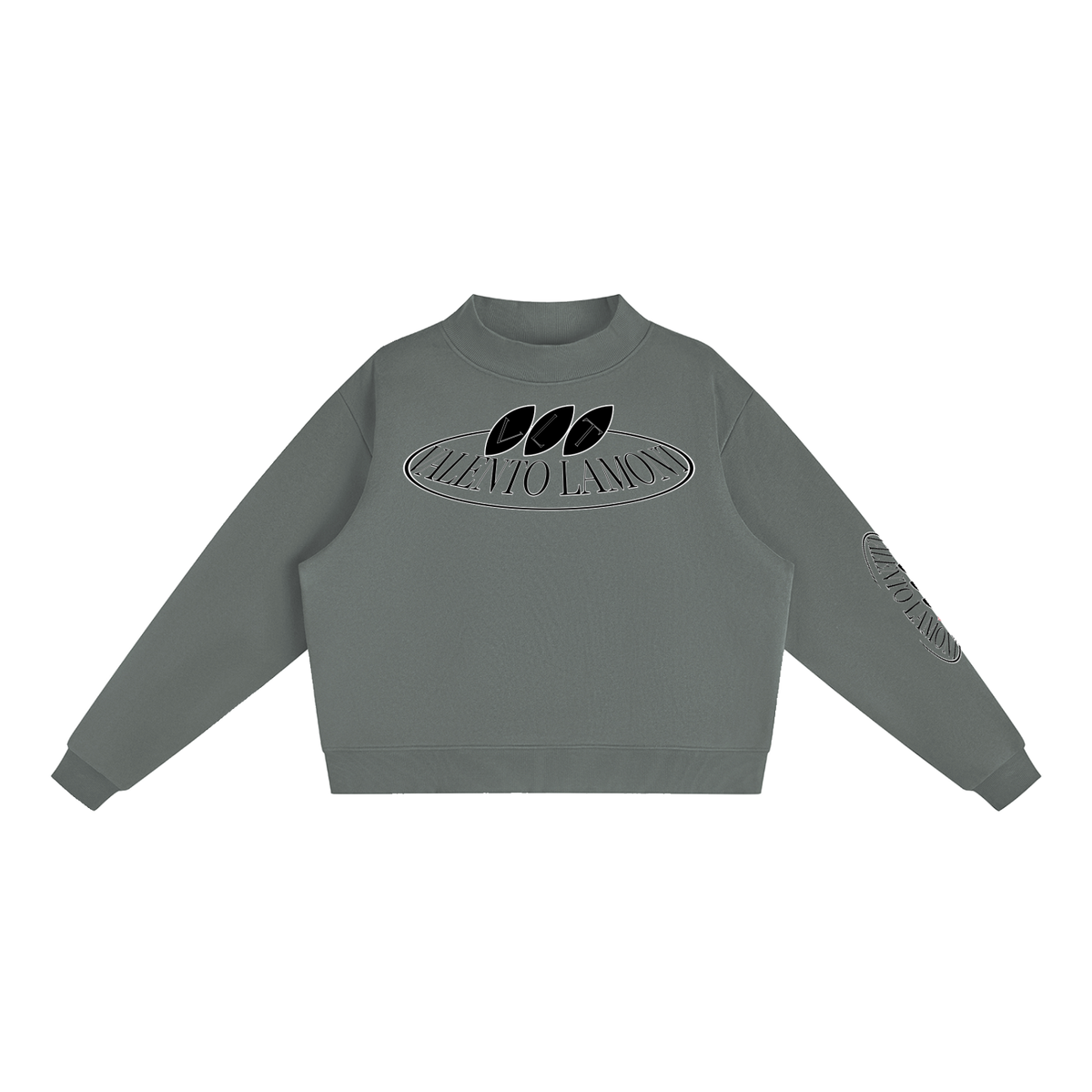 Essential Fleece Mock-Neck Crew Sweatshirt