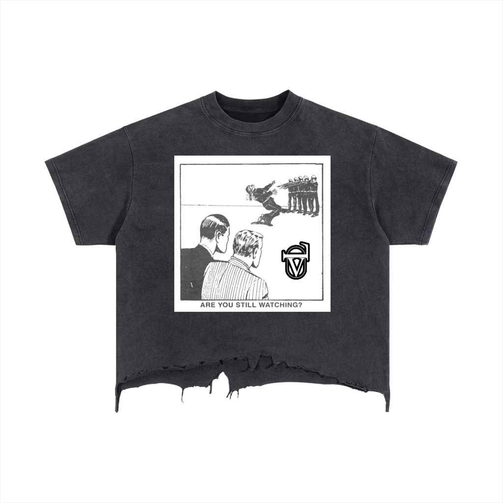 Vintage Wash Boxy Distressed Hem T-Shirt