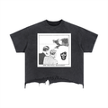 Vintage Wash Boxy Distressed Hem T-Shirt