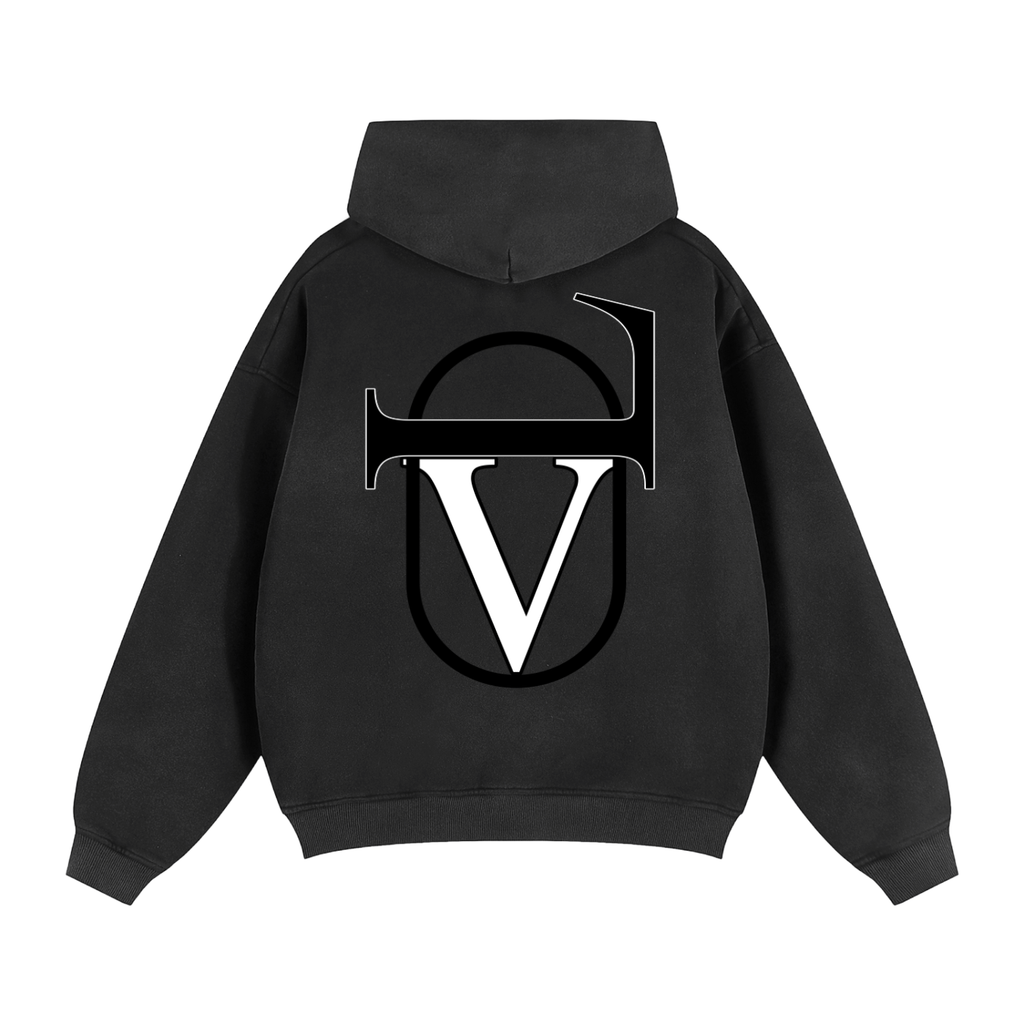 Sunfade Two-way Zipper Boxy Fleece Hoodie