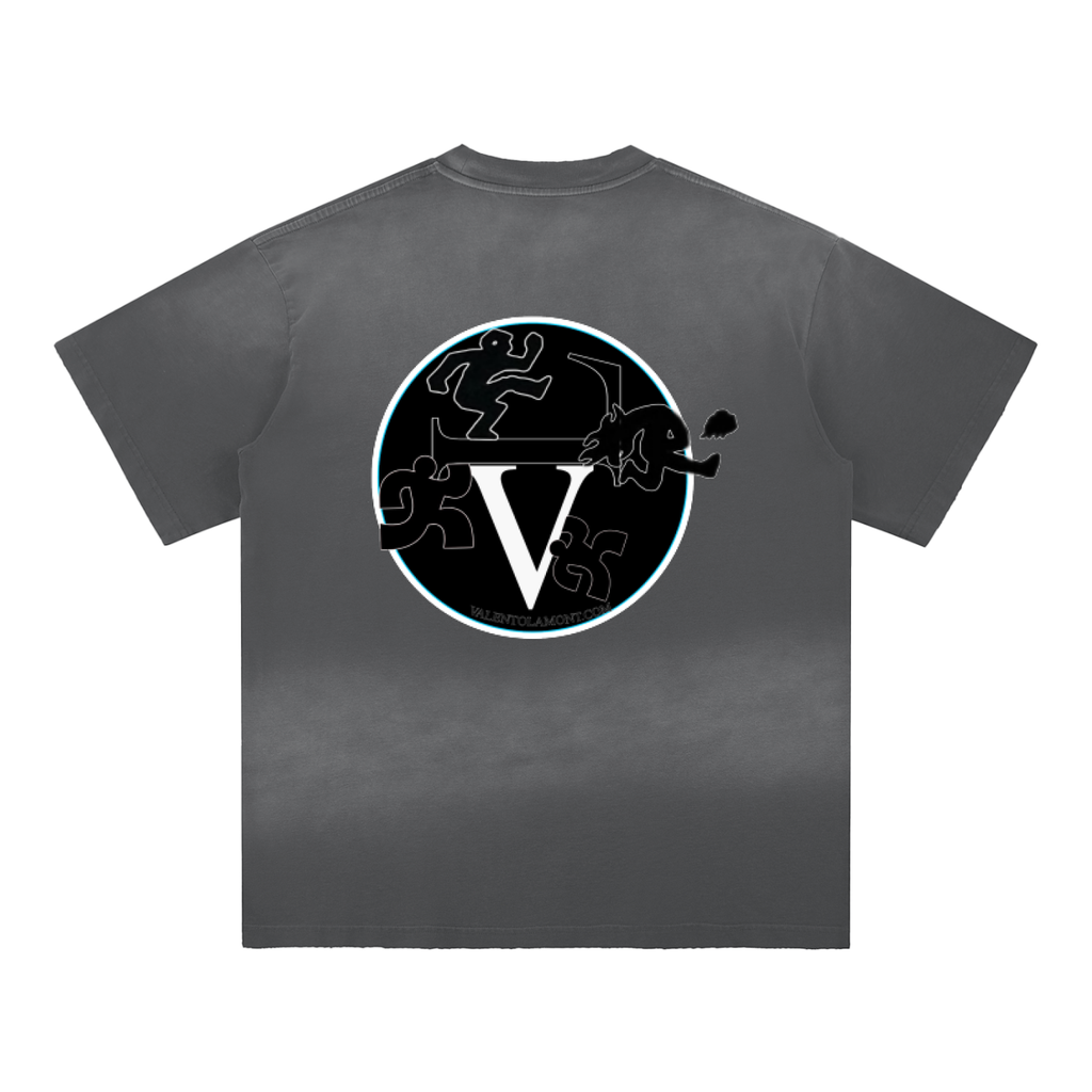 Sun Fade Hand-Frayed Cotton T-Shirt