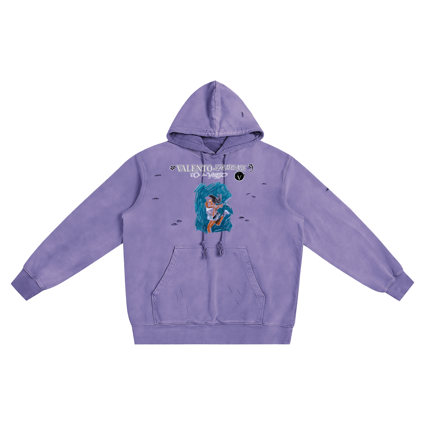 Heavyweight Pure Cotton Hand-Frayed Monkey Washed Hoodie