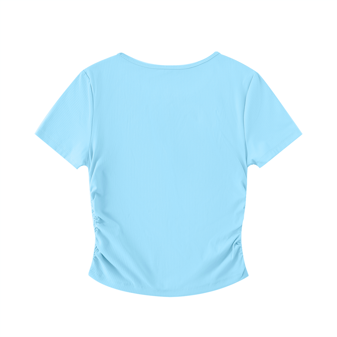 Ruched Bodycon Crop Top