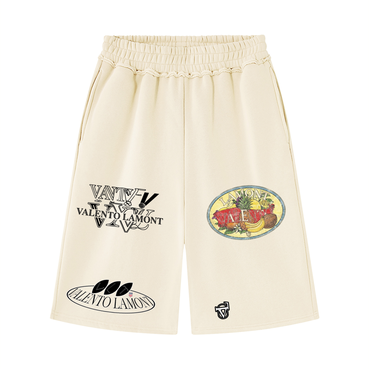 V  Raw Edge Fleece Shorts