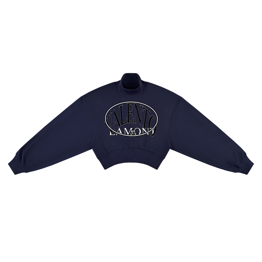 Women's Crop Mock Neck Sweatshirt
