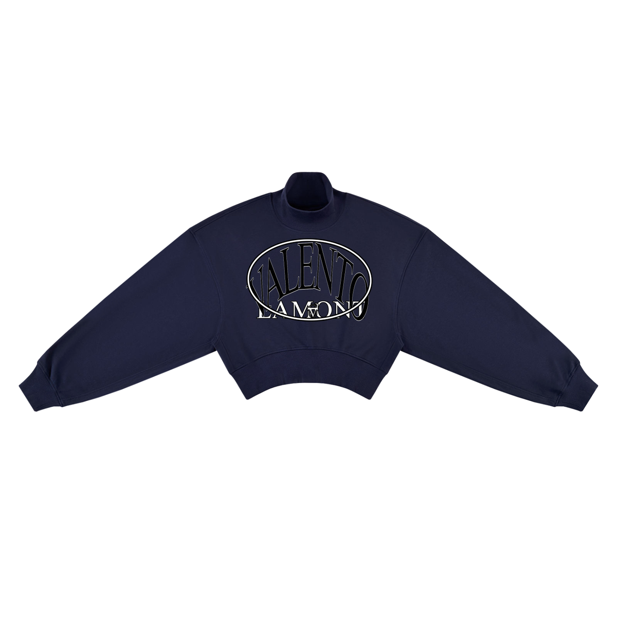 Women's Crop Mock Neck Sweatshirt