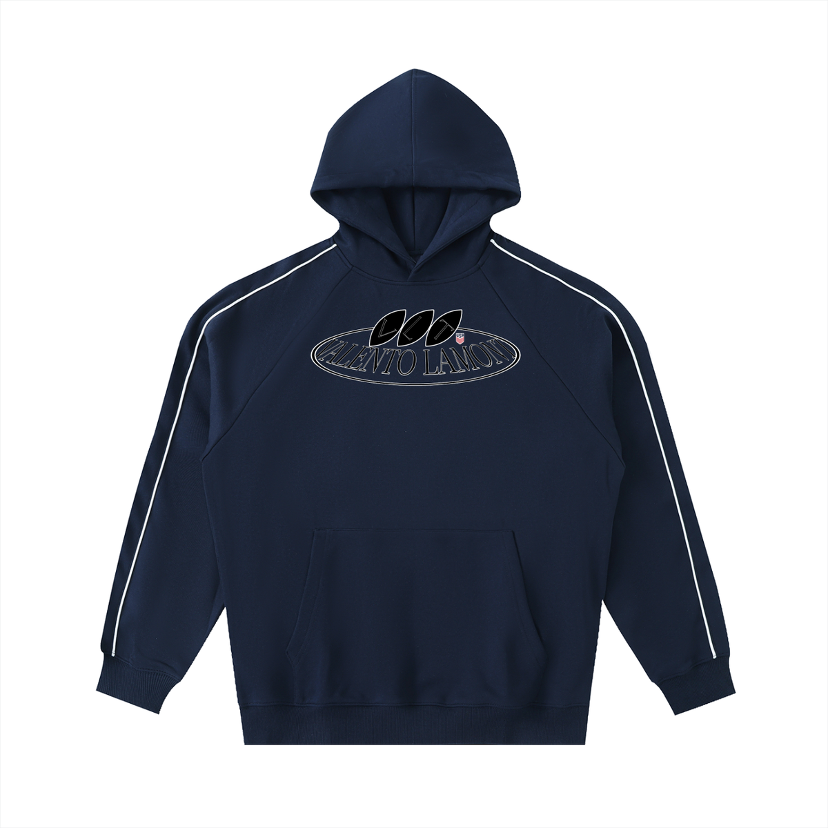 Contrast Piping Raglan Hoodie