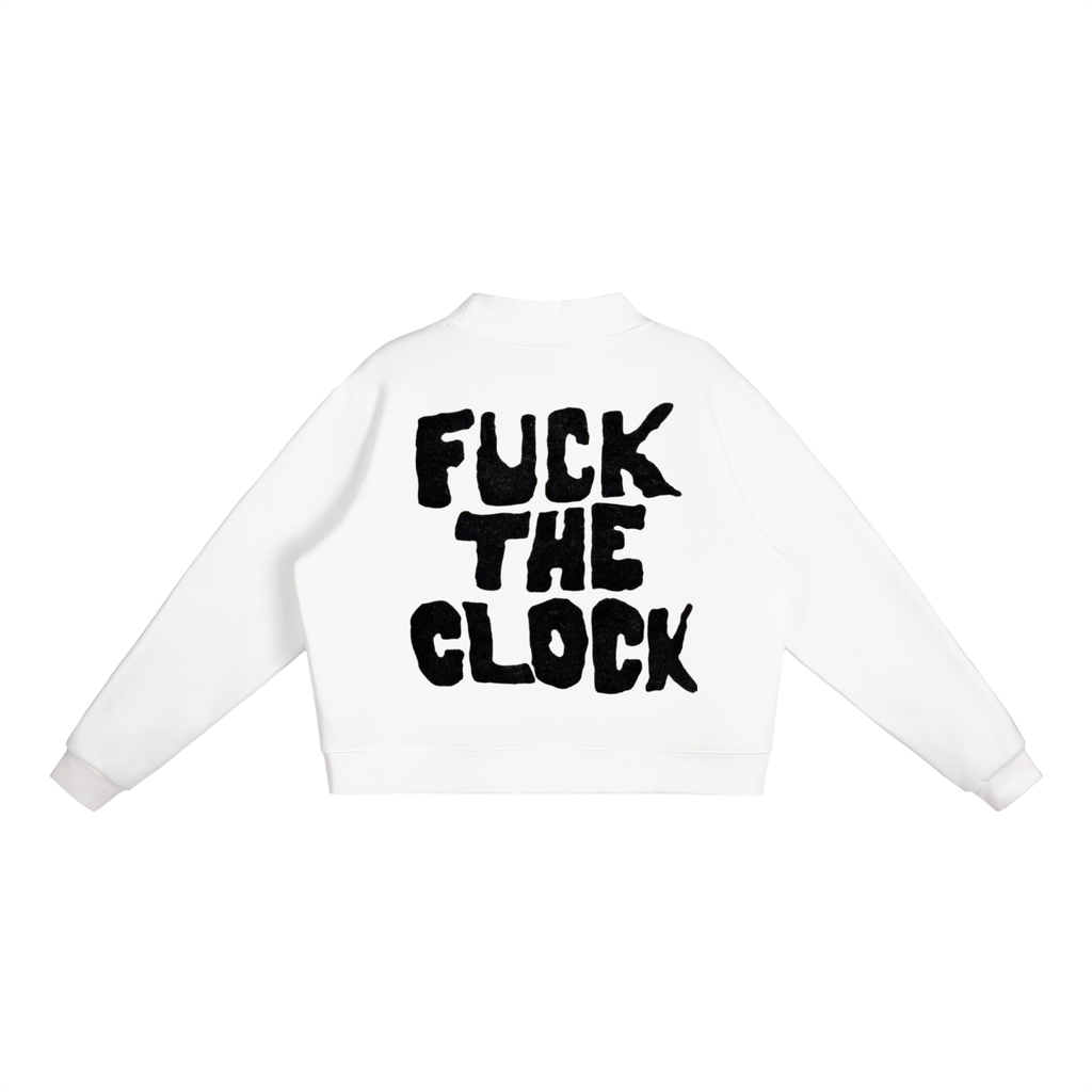 Essential Fleece Mock-Neck Crew Sweatshirt
