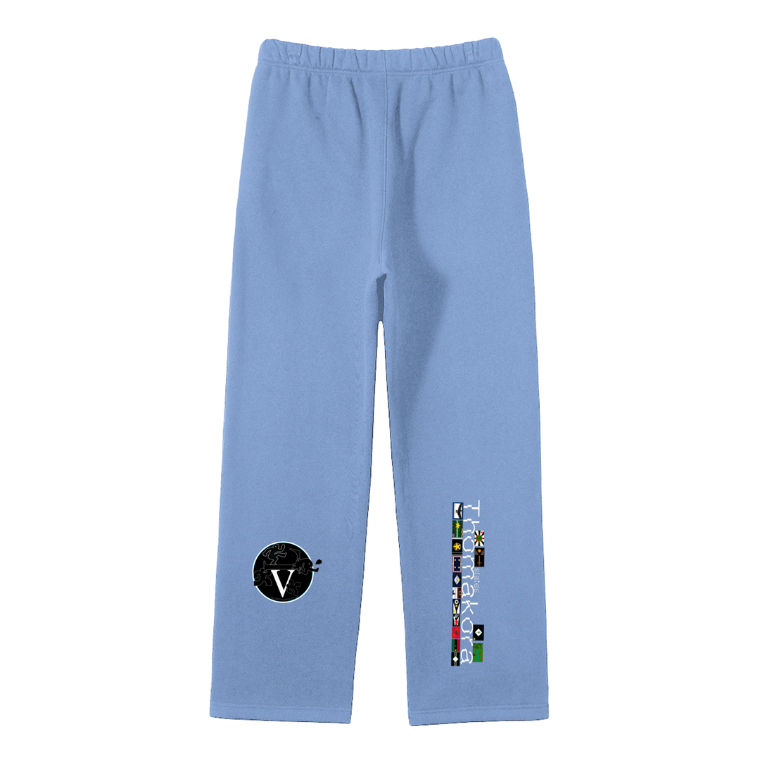 Streetwear Unisex Solid Color Fleece Straight Leg Pants