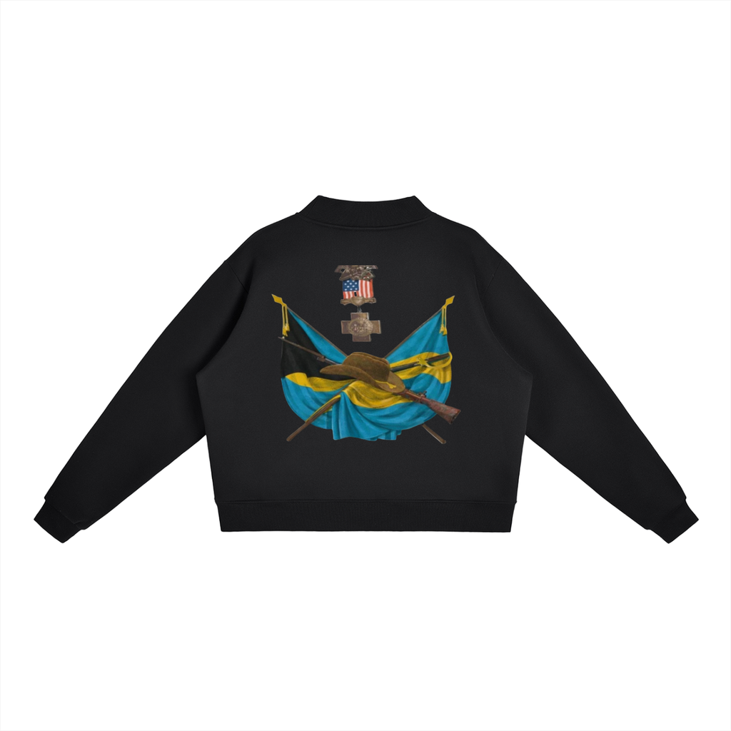 Essential Fleece Mock-Neck Crew Sweatshirt