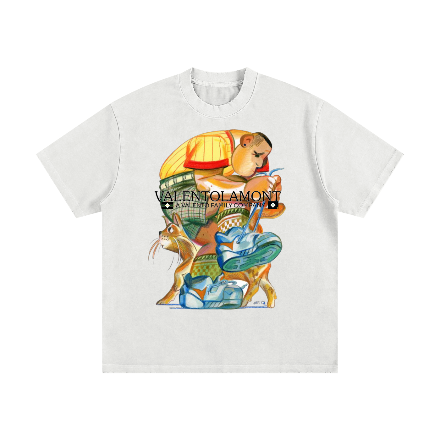 Heavyweight Vintage Washed Frayed T-Shirt