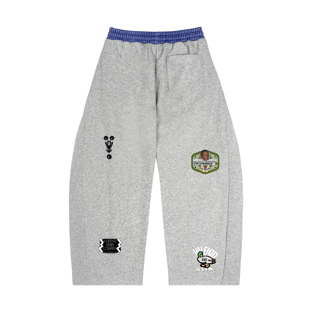 Plaid Waistband Barrel Sweatpants