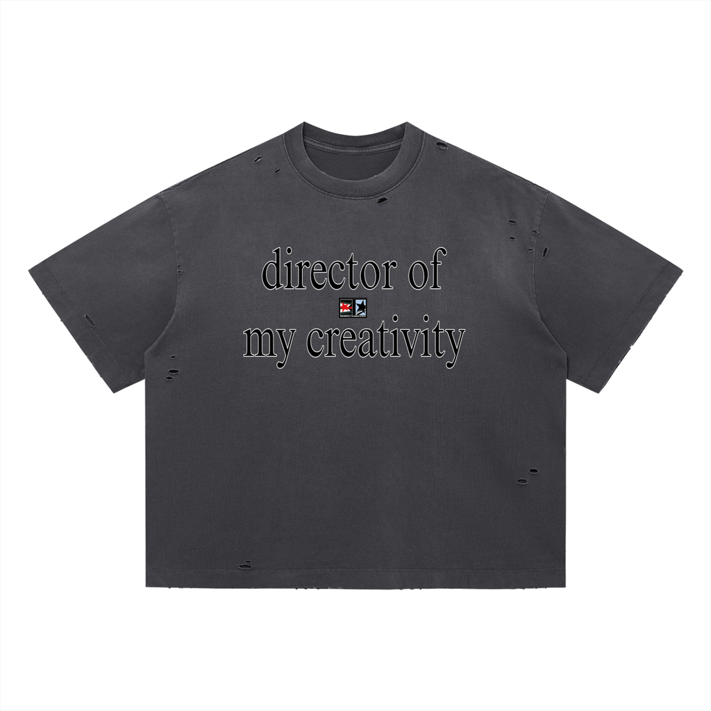 Vintage Washed Distressed Boxy Oversized T-Shirt