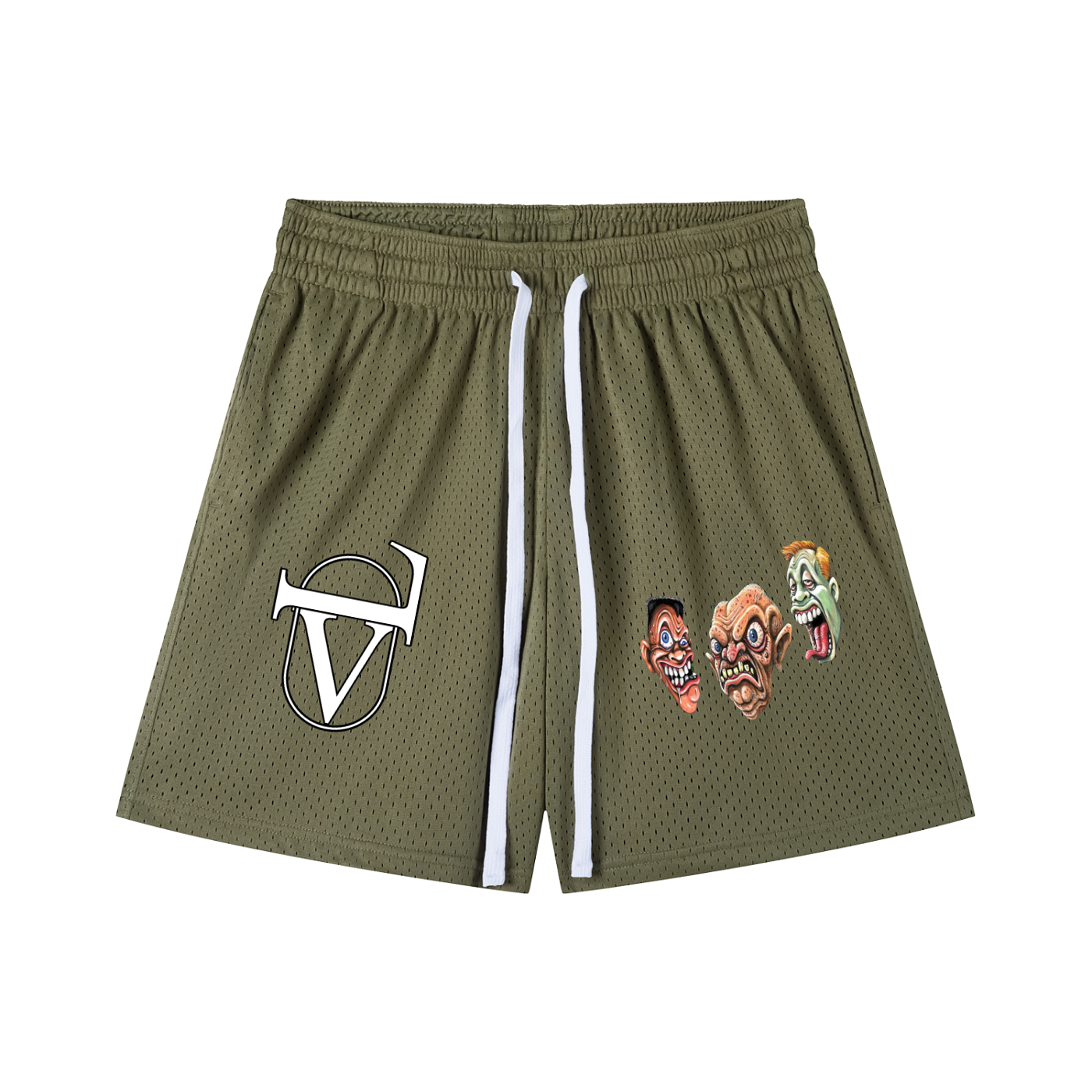 Mesh Drawstring Shorts