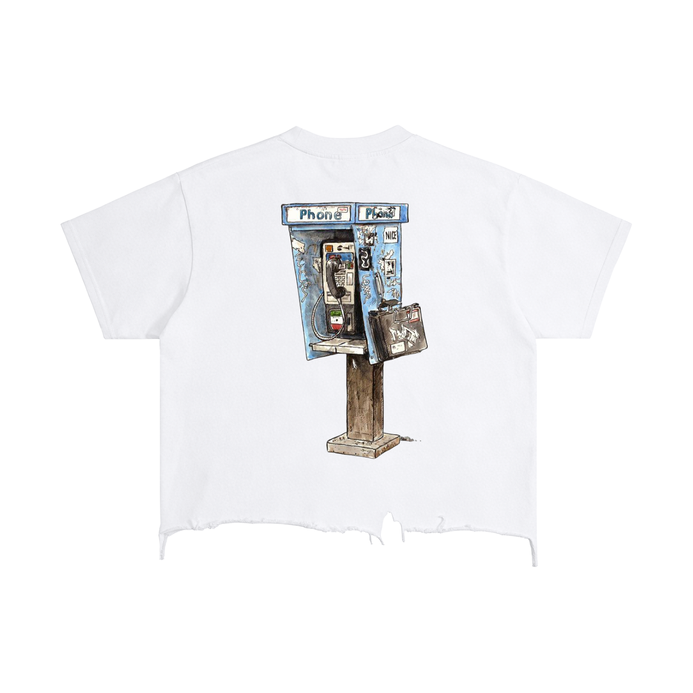 Vintage Wash Boxy Distressed Hem T-Shirt