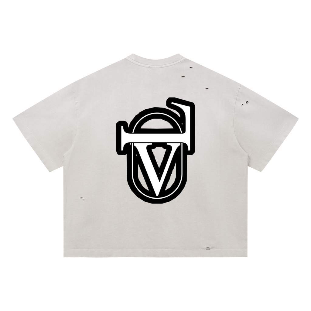 Vintage Washed Distressed Boxy Oversized T-Shirt