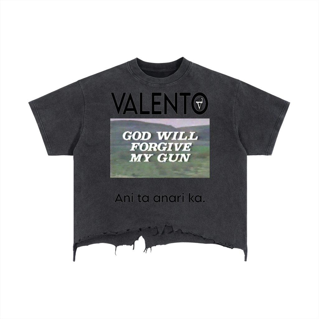 Vintage Wash Boxy Distressed Hem T-Shirt