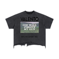 Vintage Wash Boxy Distressed Hem T-Shirt