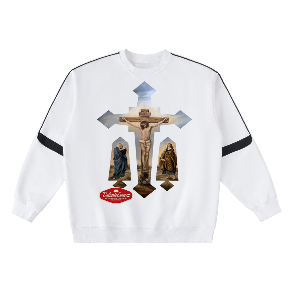 Oversized Crewneck Taped Sweatshirt