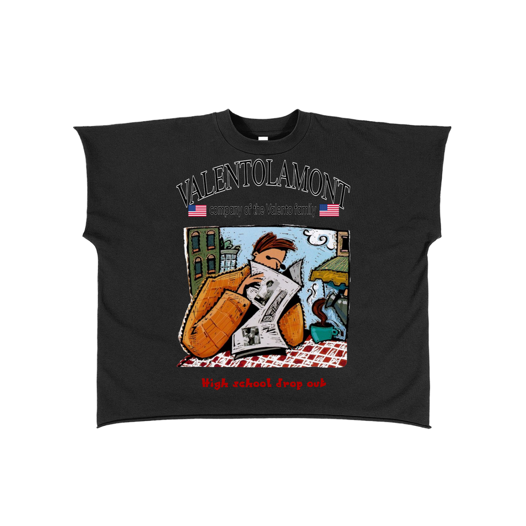 Raw Edge Boxy Non-Shrink T-Shirt