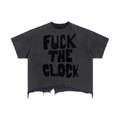 Vintage Wash Boxy Distressed Hem T-Shirt