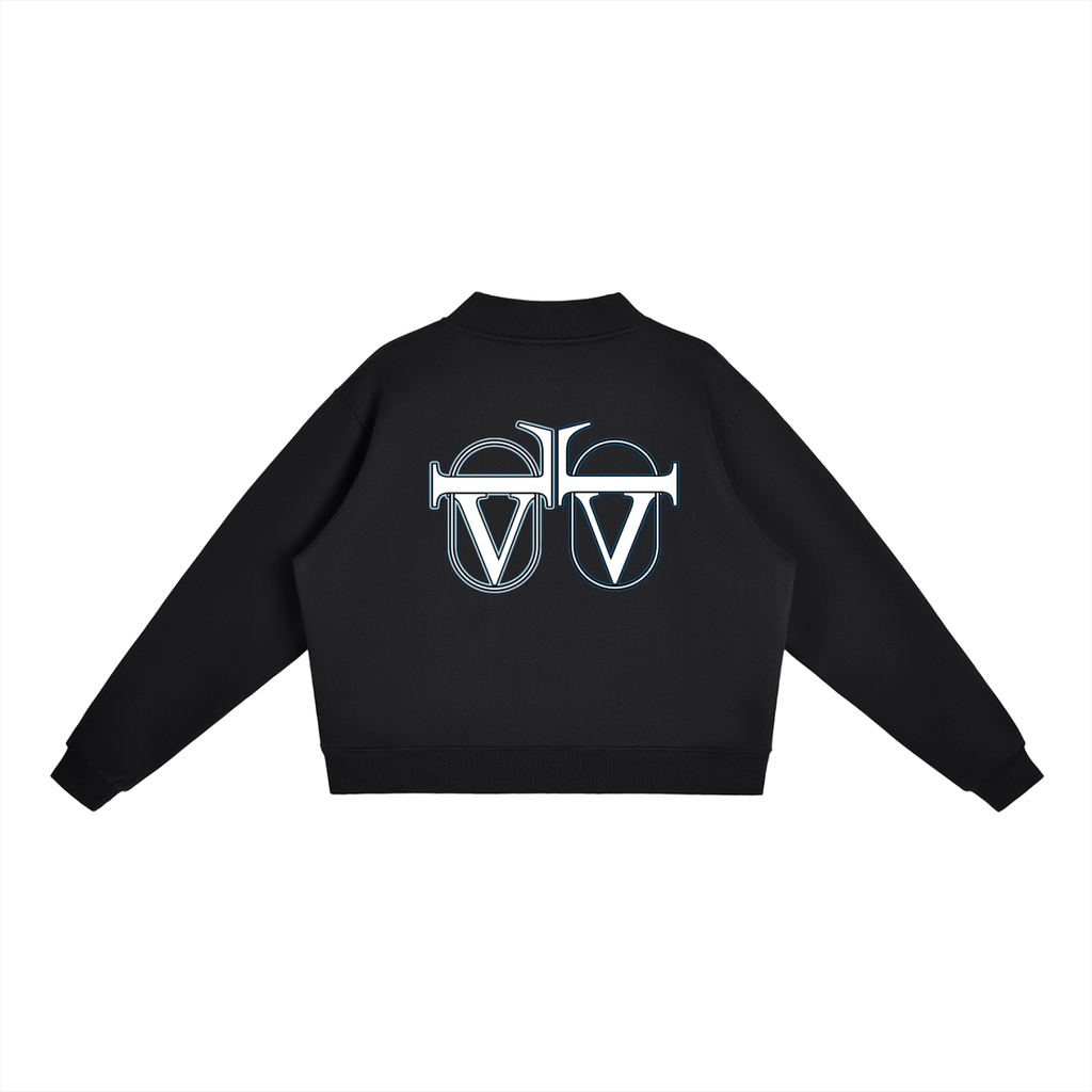 Essential Fleece Mock-Neck Crew Sweatshirt