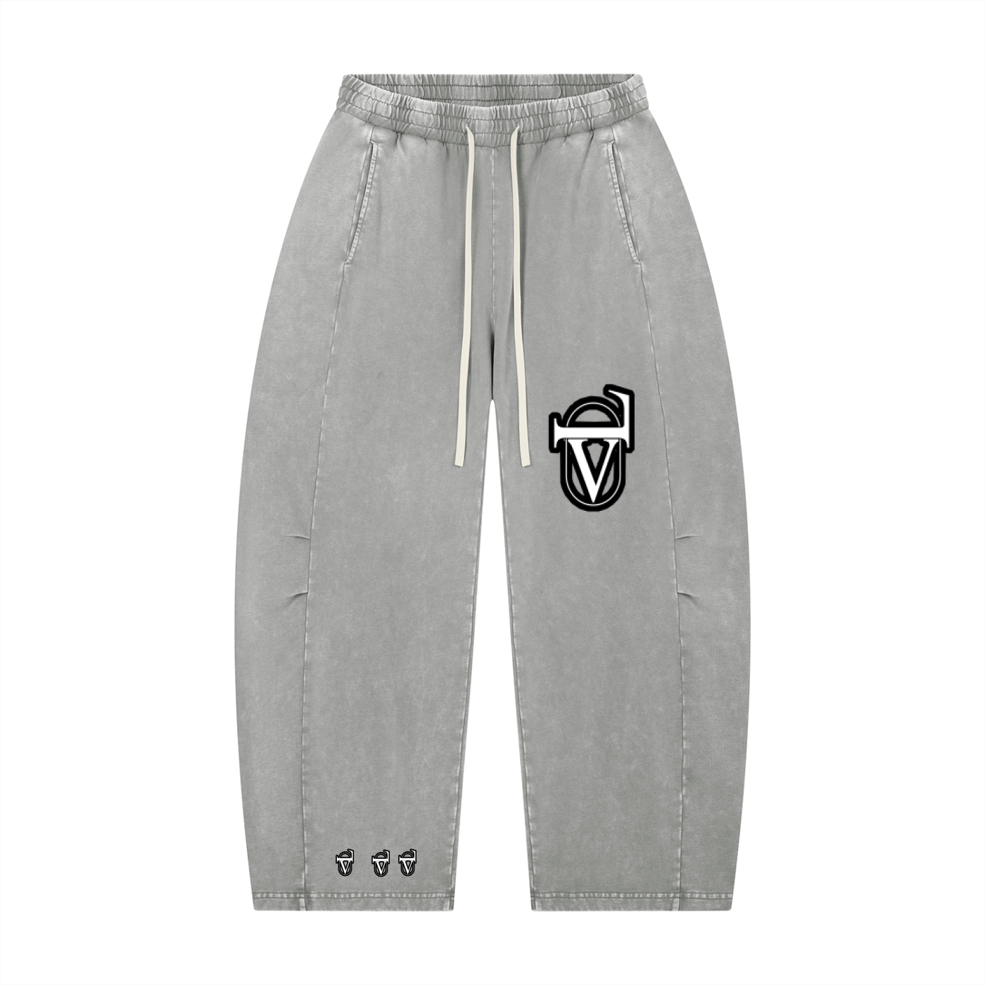Unisex Mineral Wash Barrel Leg Pants