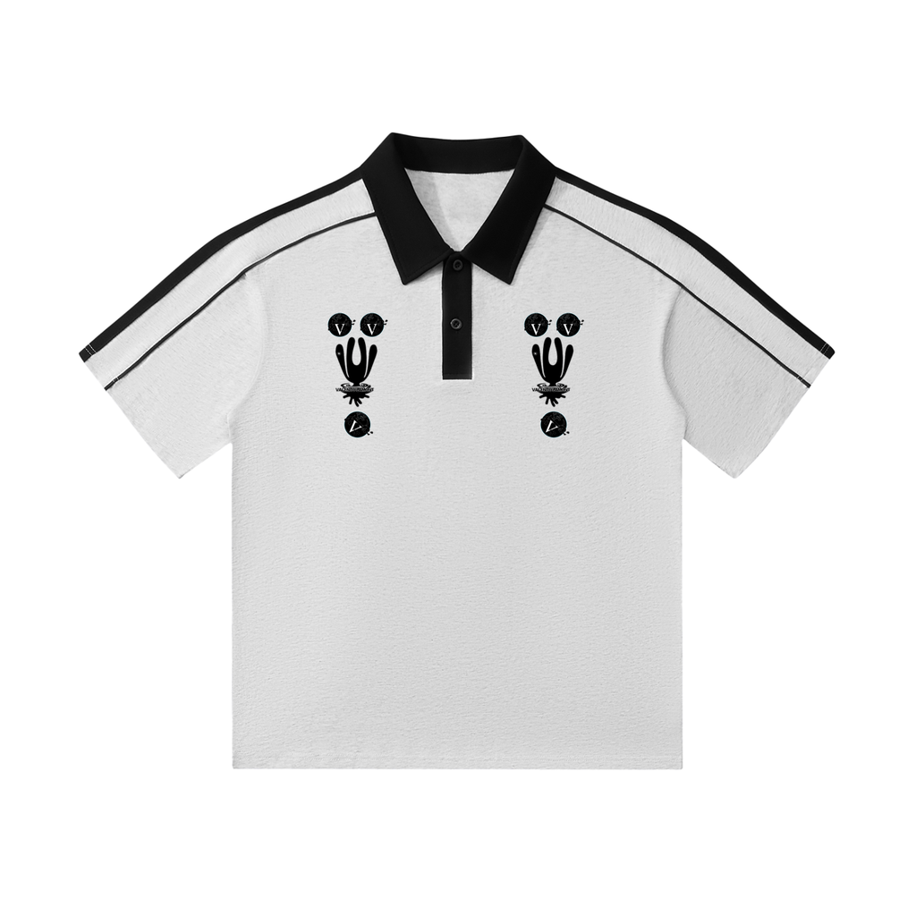Contrast Collar Short-Sleeve Polo Shirt