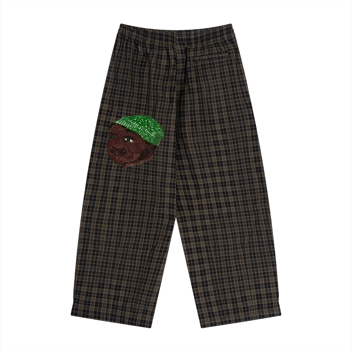 Unisex Plaid Wide Leg Pants