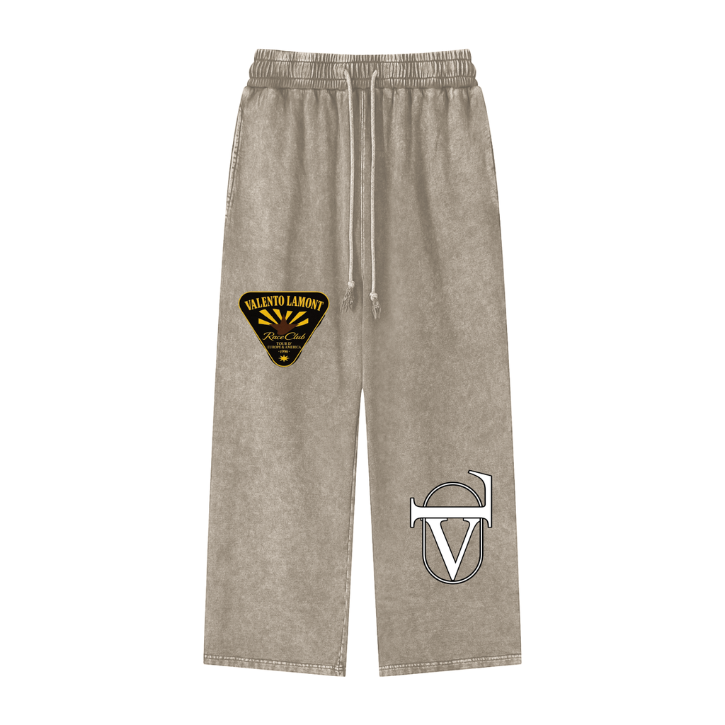 Acid Wash Straight Leg Pants - 360 GSM