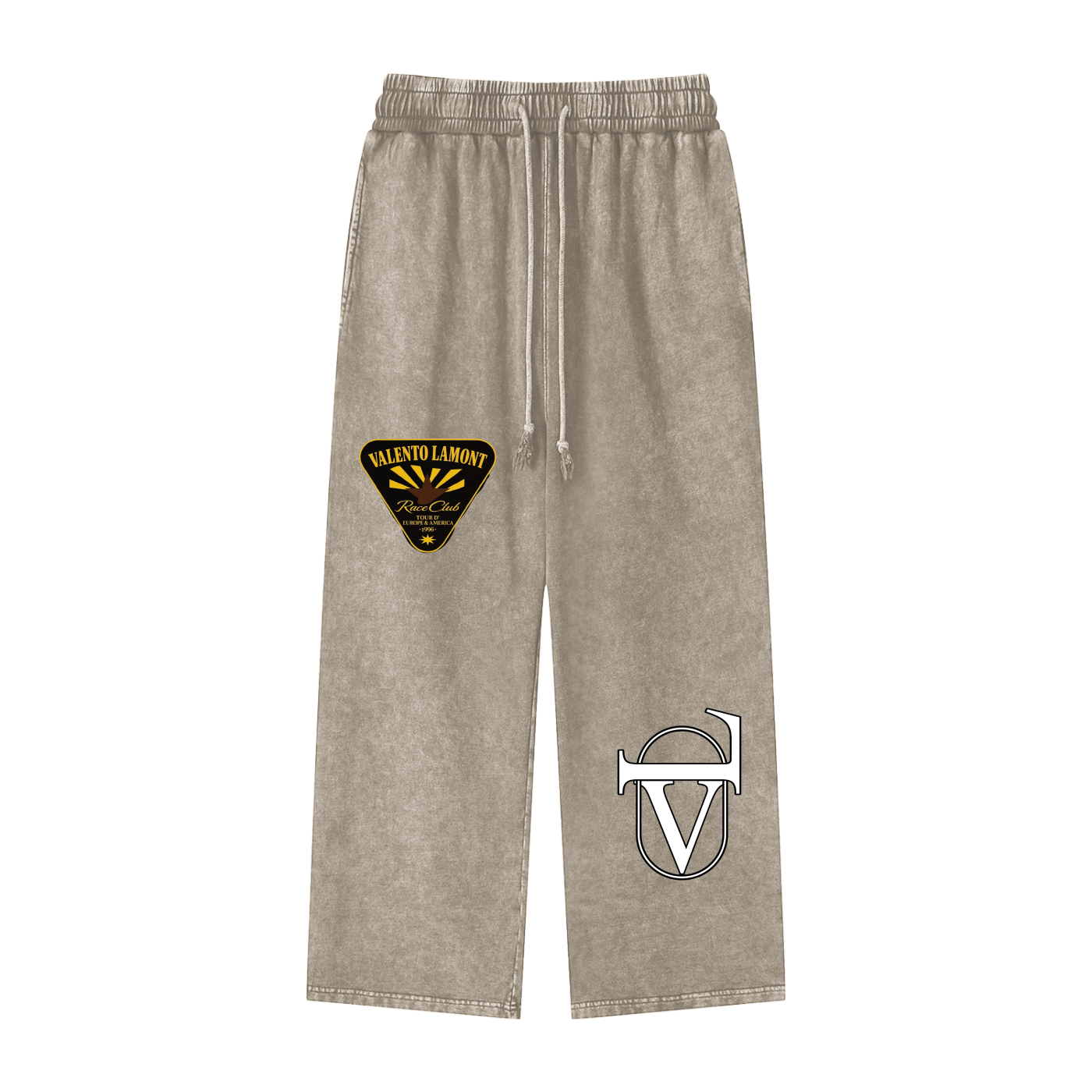 Acid Wash Straight Leg Pants - 360 GSM