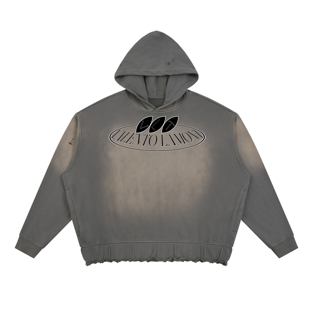 Unisex Sunfade Ripped Boxy Hoodie