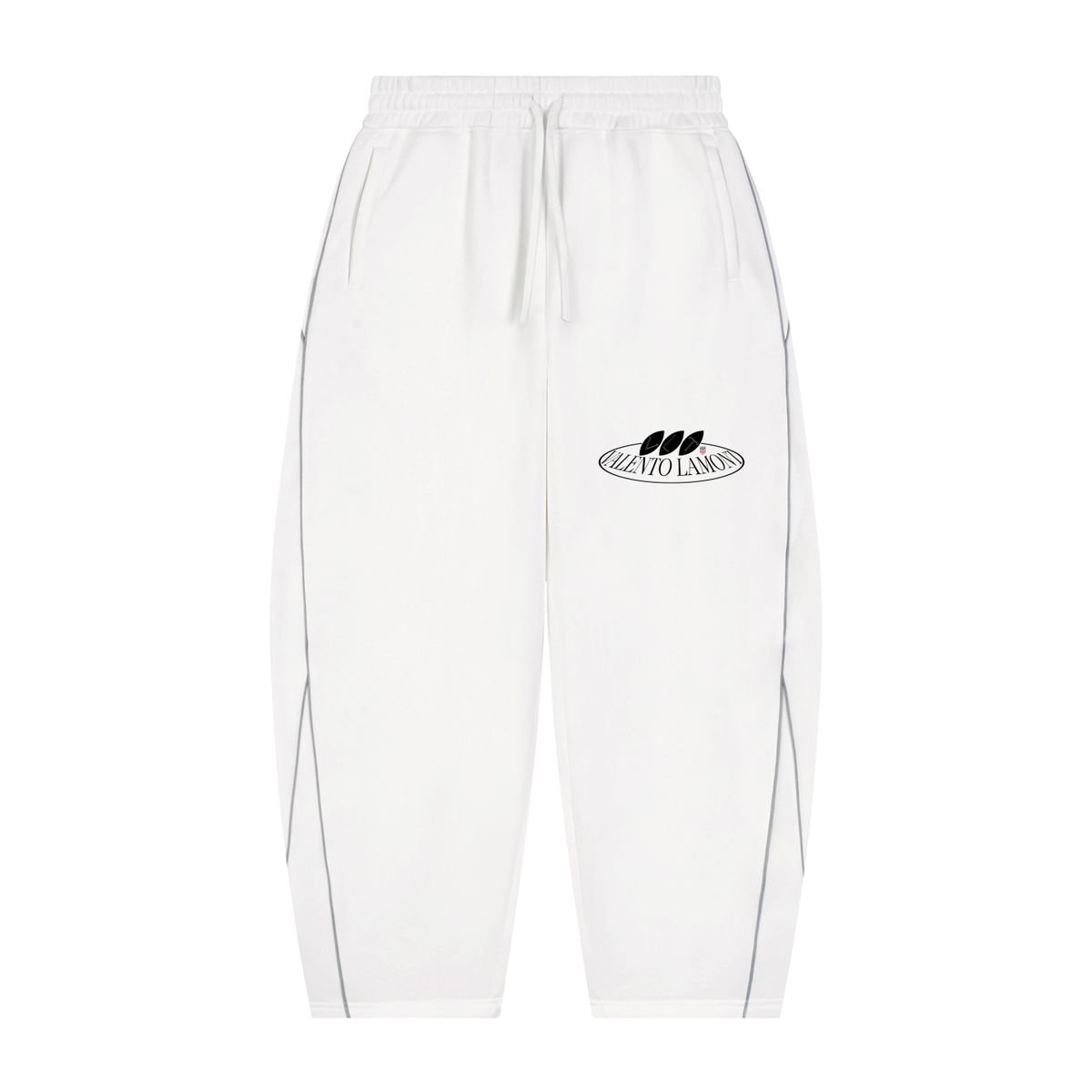 V Piping Fleece Barrel Leg Sweatpants