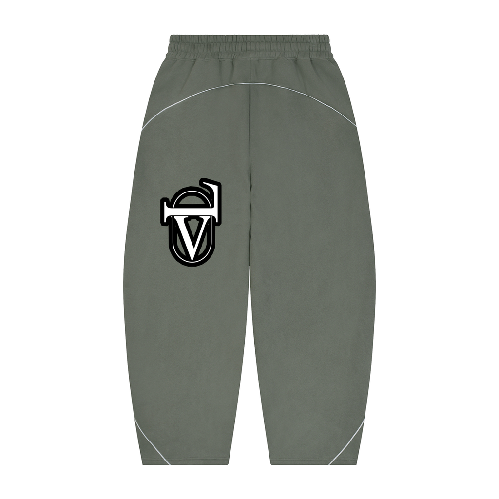 V Piping Fleece Barrel Leg Sweatpants