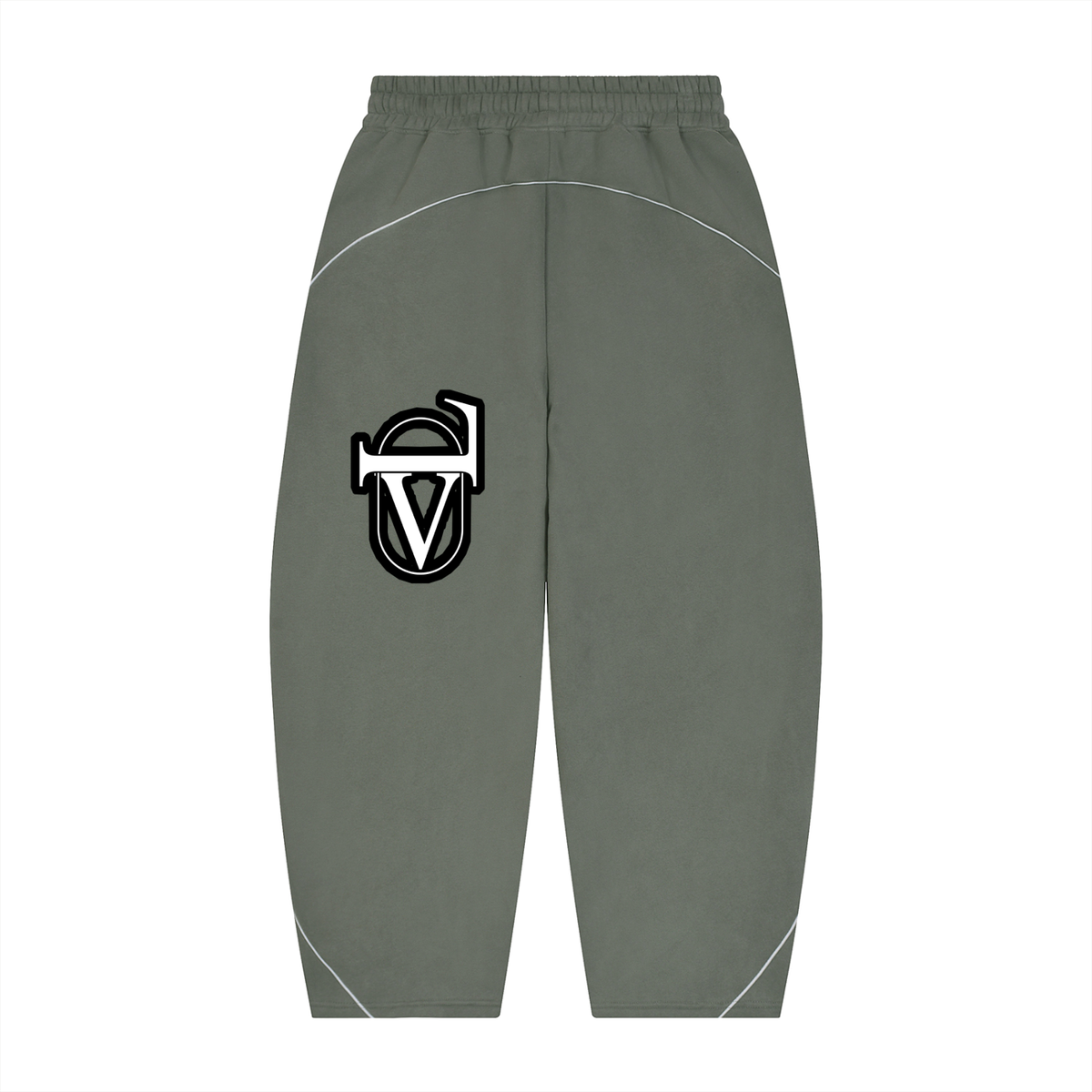 V Piping Fleece Barrel Leg Sweatpants