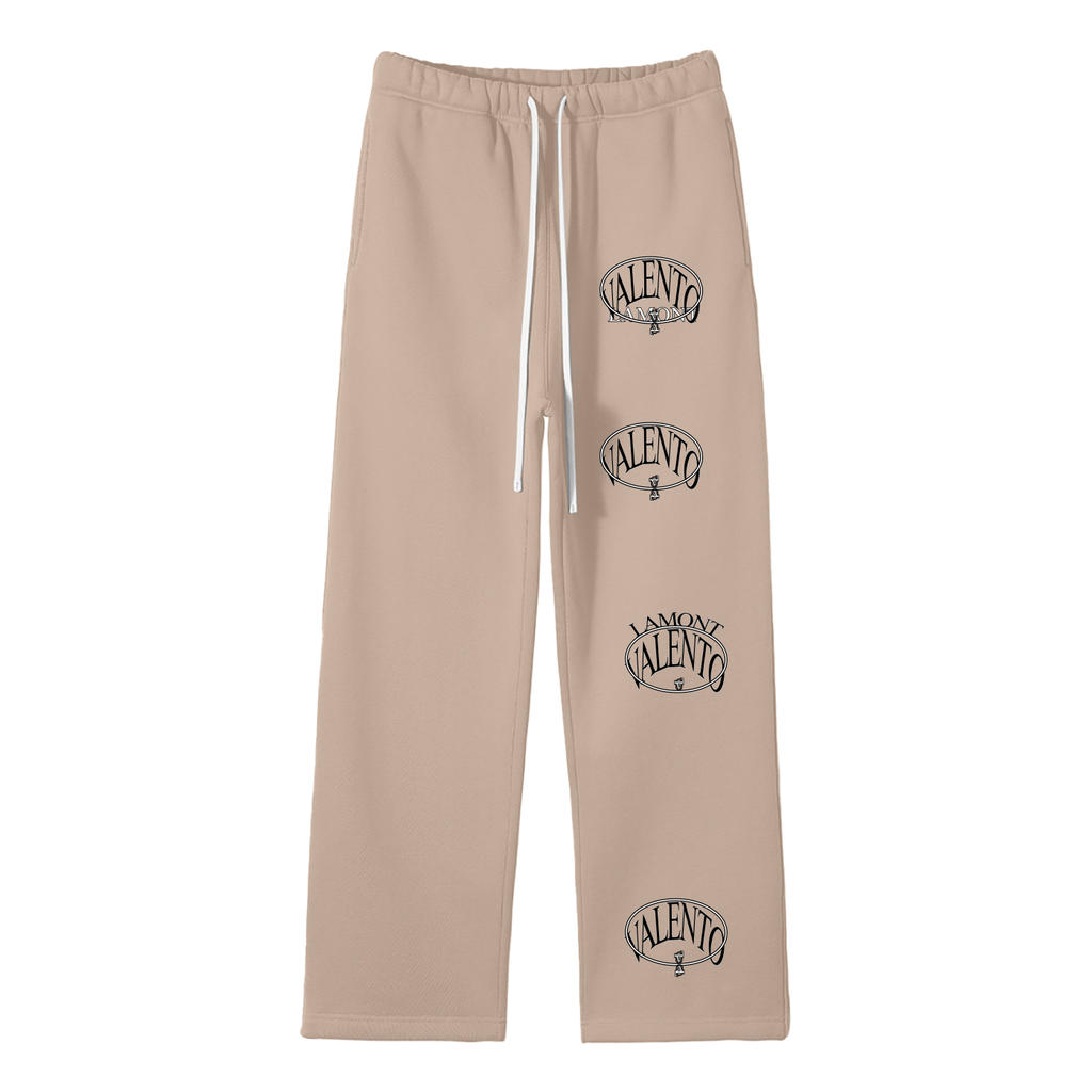 Unisex Solid Color Fleece Straight Leg Pants