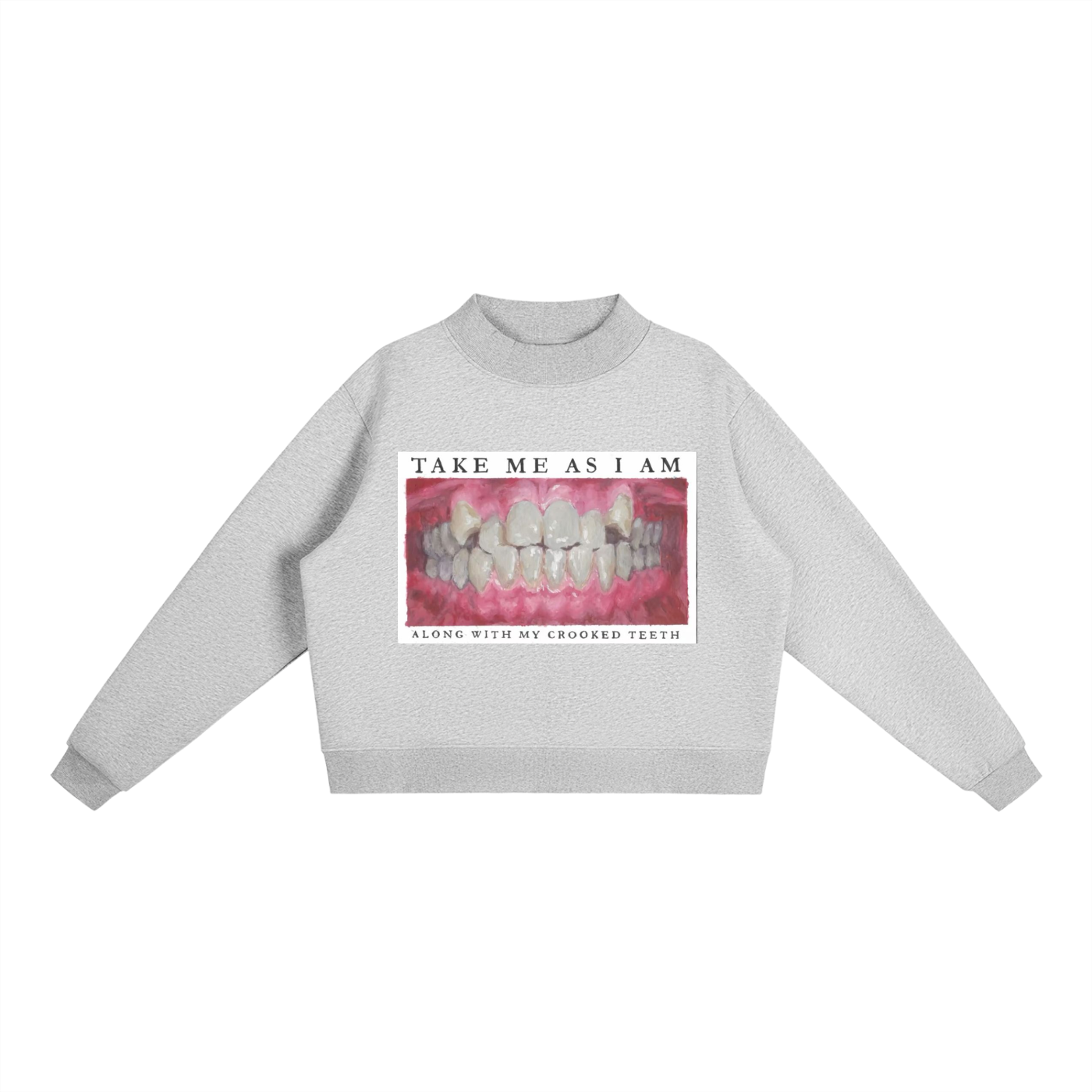 Essential Fleece Mock-Neck Crew Sweatshirt