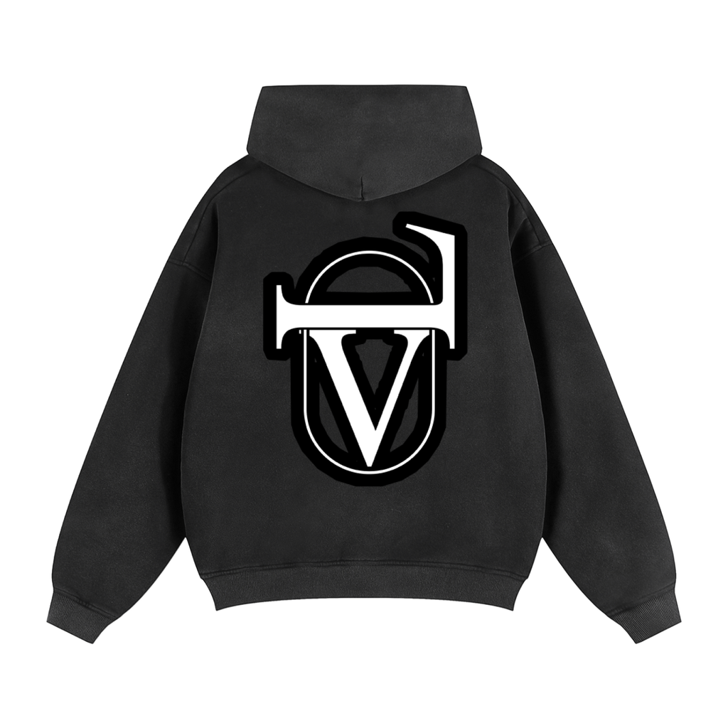 Sunfade Two-way Zipper Boxy Fleece Hoodie