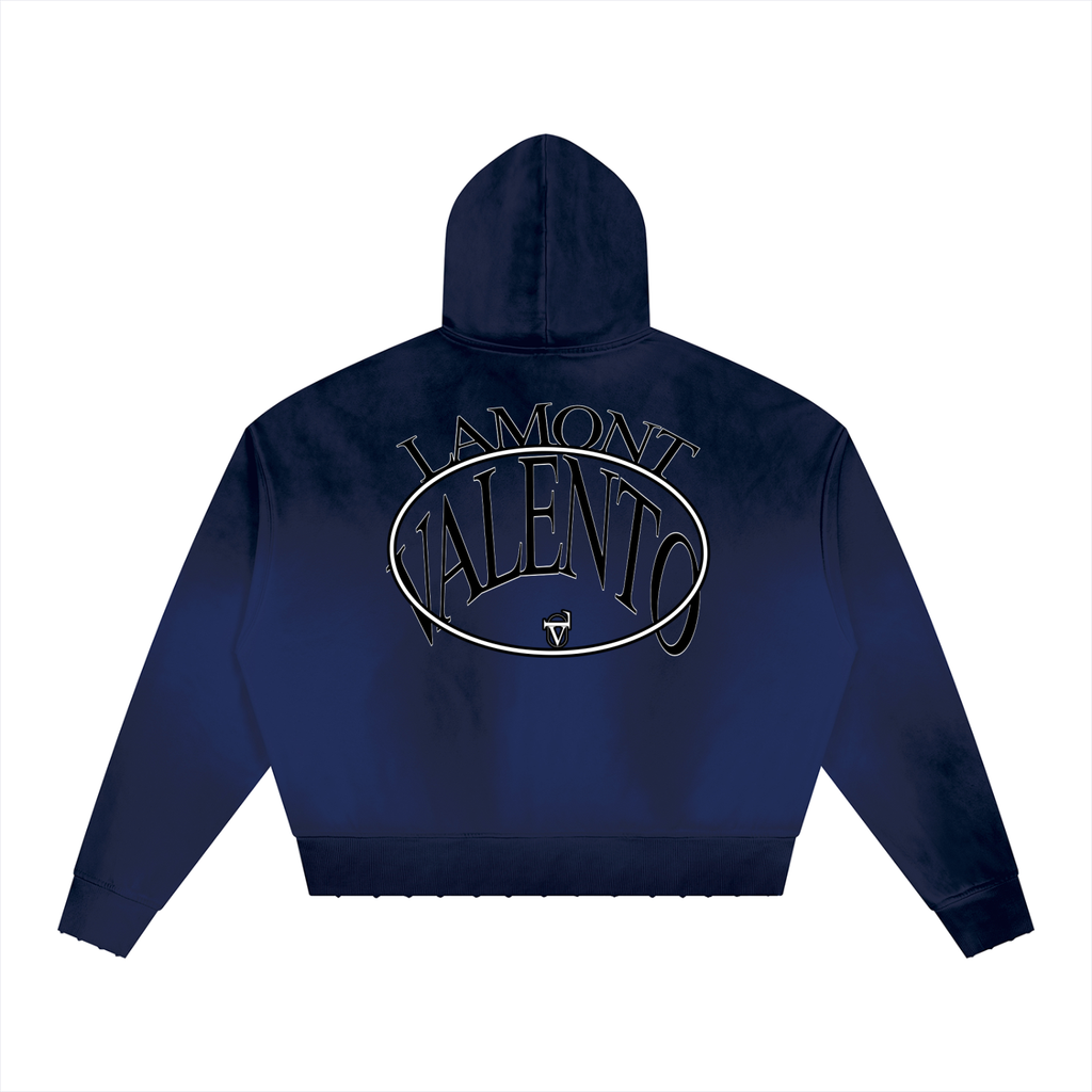 Unisex Sunfade Distressed Boxy Hoodie