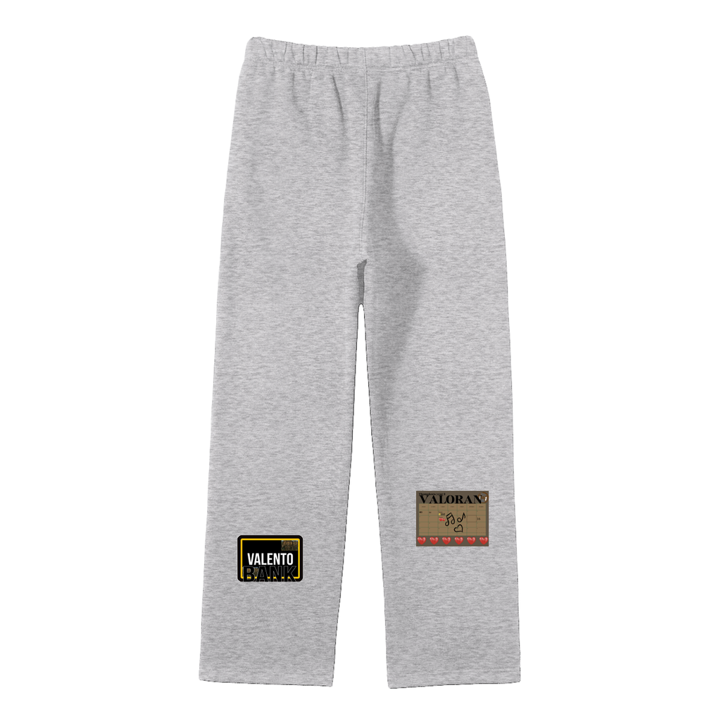 Unisex Solid Color Fleece Straight Leg Pants