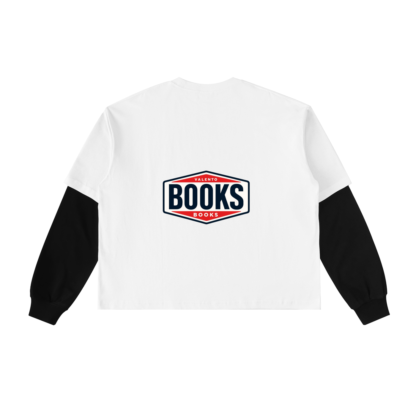 Layered Contrast Sleeve Cotton T-Shirt