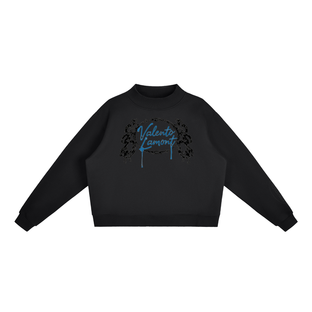 Essential Fleece Mock-Neck Crew Sweatshirt